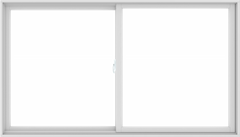 WDMA 84X48 (83.5 x 47.5 inch) White uPVC/Vinyl Sliding Window without Grids Interior