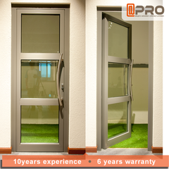 used exterior casement swing aluminum alloy hinges tempered glass design single leaf entry french door on China WDMA