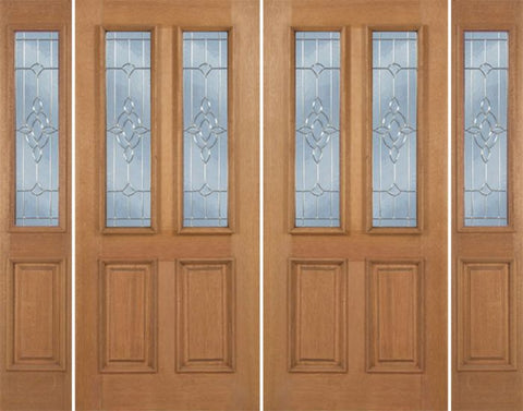 WDMA 100x80 Door (8ft4in by 6ft8in) Exterior Mahogany Martin Double Door/2side w/ AO Glass 1