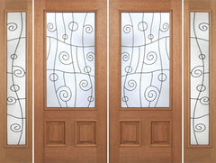 WDMA 100x80 Door (8ft4in by 6ft8in) Exterior Mahogany Barcelona Double Door/2side 1