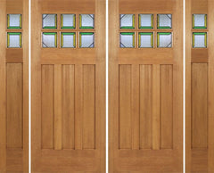 WDMA 100x84 Door (8ft4in by 7ft) Exterior Mahogany Randall Double Door/2side w/ MO Glass 1