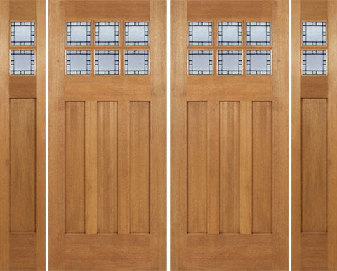 WDMA 100x84 Door (8ft4in by 7ft) Exterior Mahogany Randall Double Door/2side w/ N Glass 1