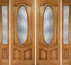 WDMA 100x96 Door (8ft4in by 8ft) Exterior Mahogany La Jolla Double Door/2side w/ CO Glass - 8ft Tall 1