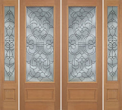 WDMA 100x96 Door (8ft4in by 8ft) Exterior Mahogany Edwards Double Door/2side w/ W Glass - 8ft Tall 1