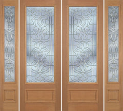 WDMA 100x96 Door (8ft4in by 8ft) Exterior Mahogany Edwards Double Door/2side w/ U Glass - 8ft Tall 1