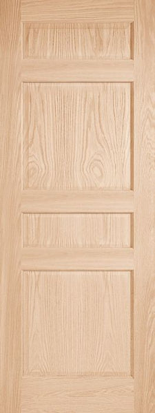 WDMA 12x80 Door (1ft by 6ft8in) Interior Barn Paint grade 204Z Wood 4 Panel Transitional Ovolo Single Door 1