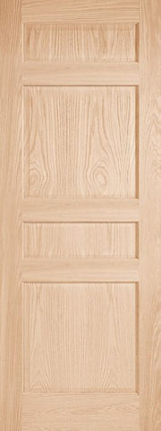 WDMA 12x80 Door (1ft by 6ft8in) Interior Barn Paint grade 204Z Wood 4 Panel Transitional Ovolo Single Door 1