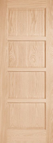 WDMA 12x80 Door (1ft by 6ft8in) Interior Swing Pine 204L Wood 4 Panel Contemporary Modern Ovolo Single Door 1