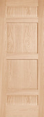 WDMA 12x80 Door (1ft by 6ft8in) Interior Barn Paint grade 204F Wood 4 Panel Transitional Ovolo Single Door 1