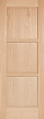 WDMA 12x80 Door (1ft by 6ft8in) Interior Barn Pine 203L Wood 3 Panel Contemporary Modern Ovolo Single Door 1