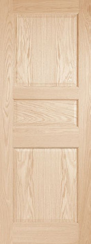 WDMA 12x80 Door (1ft by 6ft8in) Interior Barn Pine 2035 Wood 3 Panel Contemporary Modern Ovolo Single Door 1