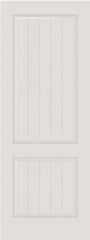 WDMA 12x80 Door (1ft by 6ft8in) Interior Swing Smooth SV2010 MDF PLANK/V-GROOVE 2 Panel Single Door 1