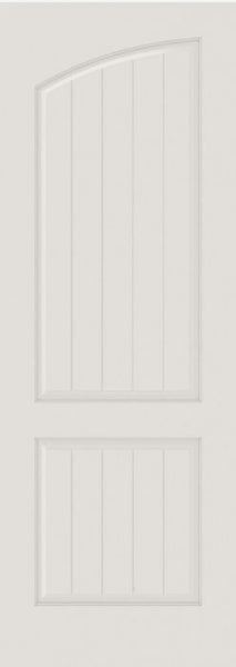 WDMA 12x80 Door (1ft by 6ft8in) Interior Barn Smooth SV2060 MDF PLANK/V-GROOVE 2 Panel Arch Panel Single Door 1