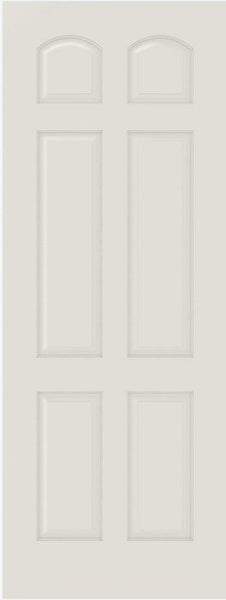 WDMA 12x80 Door (1ft by 6ft8in) Interior Bifold Smooth 6030 MDF 6 Panel Arch Panel Single Door 1