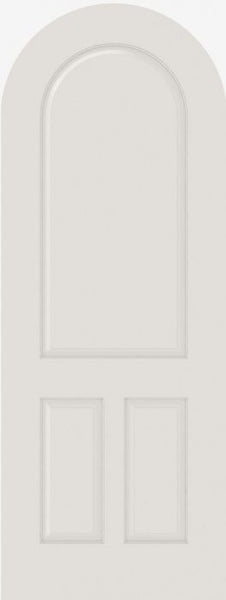 WDMA 12x80 Door (1ft by 6ft8in) Interior Swing Smooth 3210R MDF 3 Panel Round Top and Panel Single Door 1