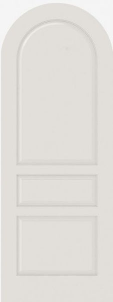 WDMA 12x80 Door (1ft by 6ft8in) Interior Swing Smooth 3040R MDF 3 Panel Round Top and Panel Single Door 1