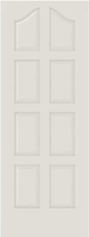 WDMA 12x80 Door (1ft by 6ft8in) Interior Bifold Smooth 8050 MDF 8 Panel Arch Panel Single Door 1