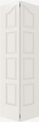 WDMA 12x80 Door (1ft by 6ft8in) Interior Bifold Smooth 8050 MDF 8 Panel Arch Panel Single Door 2