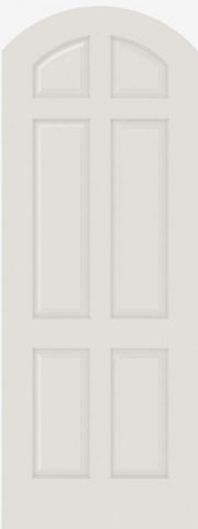 WDMA 12x80 Door (1ft by 6ft8in) Interior Swing Smooth 6020AR MDF 6 Panel Arch Top and Panel Single Door 1