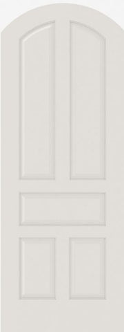 WDMA 12x80 Door (1ft by 6ft8in) Interior Swing Smooth 5020AR MDF 5 Panel Arch Top and Panel Single Door 1