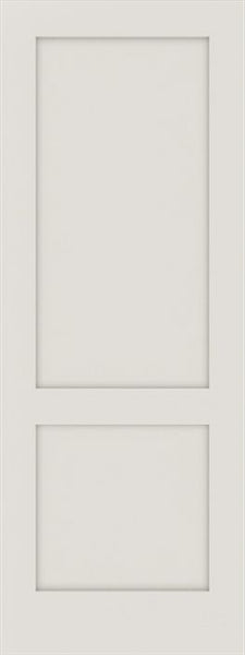 WDMA 18x80 Door (1ft6in by 6ft8in) Interior Swing Smooth 80in Primed 2 Panel Shaker Single Door|1-3/4in Thick 1