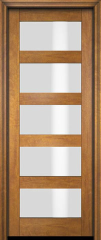 WDMA 18x80 Door (1ft6in by 6ft8in) Exterior Barn Mahogany Modern 5 Lite Shaker or Interior Single Door 1