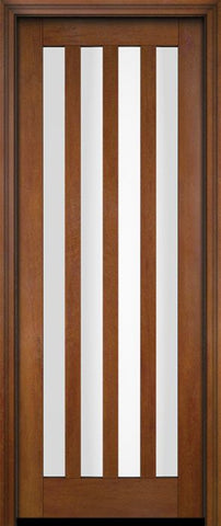 WDMA 18x80 Door (1ft6in by 6ft8in) Interior Barn Mahogany Modern Slim 4 Glass Shaker Exterior or Single Door 4