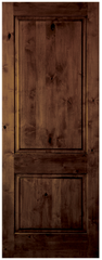 WDMA 18x96 Door (1ft6in by 8ft) Interior Barn Knotty Alder 96in 2 Panel Square Single Door 1-3/4in Thick KW-305 1