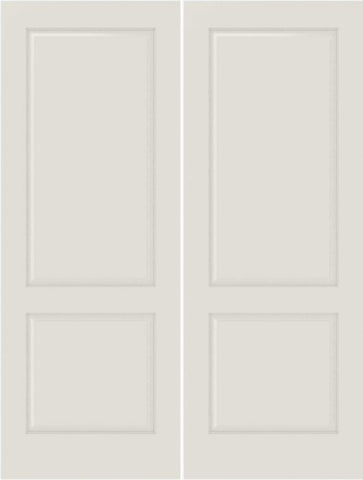 WDMA 20x80 Door (1ft8in by 6ft8in) Interior Bifold Smooth 2010 MDF 2 Panel Double Door 1