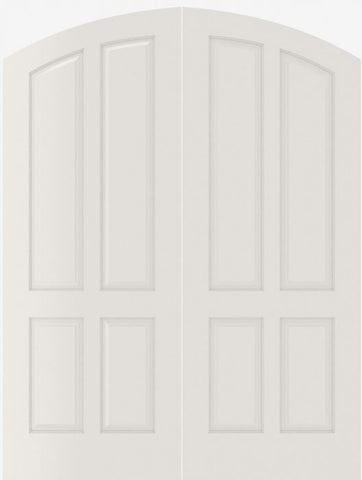 WDMA 20x80 Door (1ft8in by 6ft8in) Interior Swing Smooth 4060 MDF Pair 4 Panel Arch Top / Panel Double Door 1