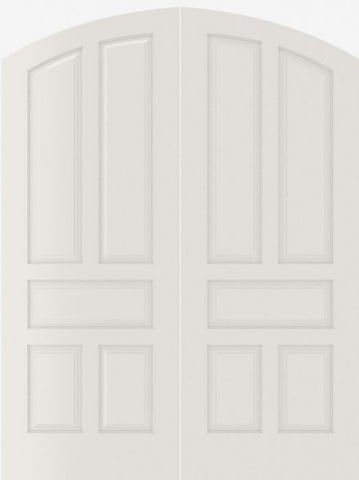 WDMA 20x80 Door (1ft8in by 6ft8in) Interior Swing Smooth 5060 MDF Pair 5 Panel Arch Top / Panel Double Door 1