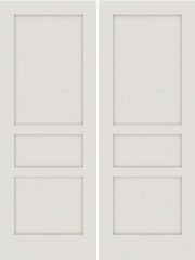 WDMA 20x80 Door (1ft8in by 6ft8in) Interior Barn Smooth 3010 MDF 3 Panel Shaker Double Door 1