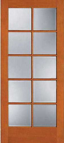 WDMA 24x80 Door (2ft by 6ft8in) French Fir 1510 10-Lite Exterior Single Door 1