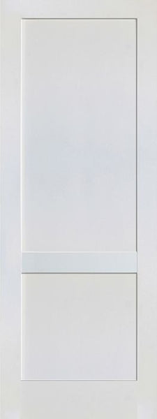 WDMA 24x80 Door (2ft by 6ft8in) Interior Barn Paint grade 2-Panel Solid Shaker Style White Single Door SH-17 1