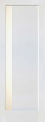 WDMA 24x80 Door (2ft by 6ft8in) Interior Swing Paint grade Modern Slimlite Shaker White Right Single Door w/ Matte Glass SH-15 1