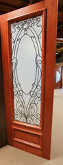 WDMA 24x84 Door (2ft by 7ft) Exterior Mahogany Victorian Ironwork Glass Single Door 3/4 Lite 2