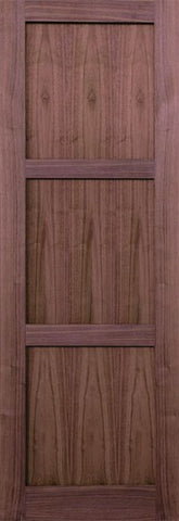 WDMA 24x96 Door (2ft by 8ft) Interior Walnut 96in 3 Panel Square Sticking Compression Fit Single Door 2