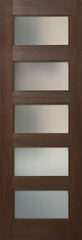 WDMA 24x96 Door (2ft by 8ft) Interior Mahogany 96in Five Lite Square Sticking w/Reveal Single Door 1