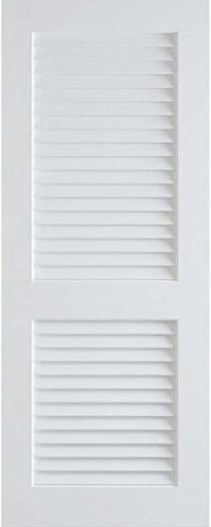 WDMA 24x96 Door (2ft by 8ft) Interior Swing Pine 96in Primed Plantation Louvers Single Door | 784 1