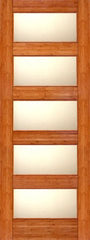 WDMA 24x96 Door (2ft by 8ft) Interior Barn Bamboo BM-11 Contemporary 5 Lite Matte Glass Single Door 1