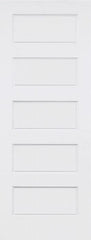 WDMA 28x96 Door (2ft4in by 8ft) Interior Barn Smooth 96in Conmore 5 Panel Shaker Solid Core Single Door|1-3/8in Thick 1