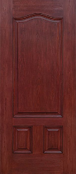 WDMA 30x80 Door (2ft6in by 6ft8in) Exterior Cherry Three Panel Single Entry Door 1