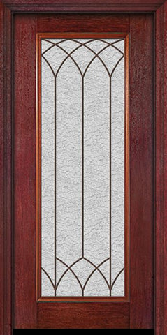 WDMA 30x80 Door (2ft6in by 6ft8in) Exterior Cherry Full Lite Single Entry Door Davidson Glass 1