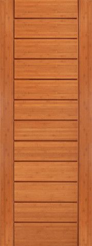 WDMA 30x96 Door (2ft6in by 8ft) Interior Swing Bamboo BM-2 Metro Flush Panel Grooved Panel Modern Single Door 1