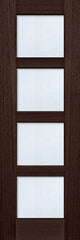 WDMA 30x96 Door (2ft6in by 8ft) Exterior Mahogany 96in 4 lite TDL Continental DoorCraft Door w/Bevel IG 1