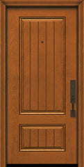 WDMA 32x80 Door (2ft8in by 6ft8in) Exterior Mahogany IMPACT | 80in 2 Panel Square V-Grooved Door 1