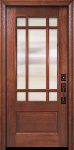 WDMA 32x80 Door (2ft8in by 6ft8in) Exterior Mahogany 80in 2/3 Lite Marginal 9 Lite SDL DoorCraft Door 2