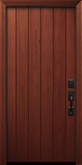 WDMA 32x80 Door (2ft8in by 6ft8in) Exterior Mahogany IMPACT | 80in Plank Door 1