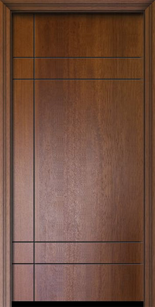 WDMA 32x80 Door (2ft8in by 6ft8in) Exterior Mahogany 80in Inglewood Solid Contemporary Door 1