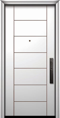 WDMA 32x80 Door (2ft8in by 6ft8in) Exterior Smooth 80in Brentwood Solid Contemporary Door 1